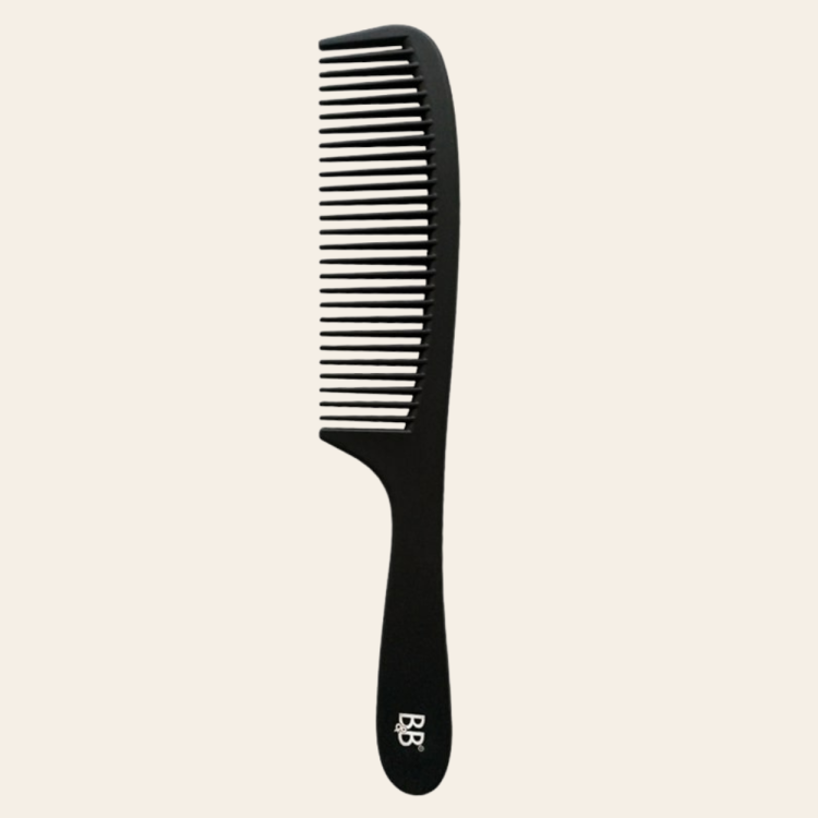 Antystatyczny grzebień karbonowy B&amp;B o długości 20 cm do czesania sierści psa, wykonany z włókien węglowych, lekki i nadający się do recyklingu