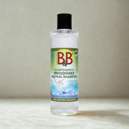 B&amp;B Neutral Shampoo z ekologicznym Aloe Vera, bezzapachowy szampon dla psów z wrażliwą skórą, bez parabenów i silikonu, pozostawia sierść lśniącą.