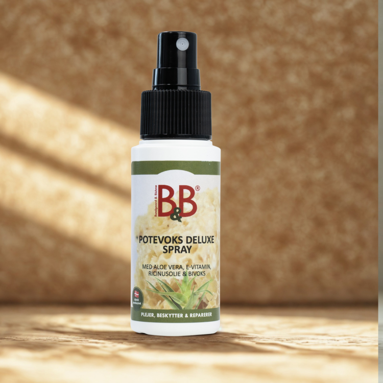 B&amp;B Potevoks Deluxe Spray, szybkoschnąca woskowa ochrona na opuszki łap psa, z aloesem, olejem rycynowym i lanoliną, zapobiega pęknięciom