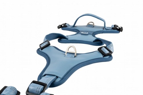 Szelki dla psa Max &amp; Molly Sport Harness Matrix 2.0, z miękkim neoprenem, regulacja w 3 punktach, uchwyt na grzbiecie, pierścień 'no-pull' na klatce, identyfikator GOTCHA! Smart ID, kolor niebieski
