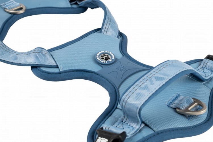 Szelki dla psa Max &amp; Molly Sport Harness Matrix 2.0, z miękkim neoprenem, regulacja w 3 punktach, uchwyt na grzbiecie, pierścień 'no-pull' na klatce, identyfikator GOTCHA! Smart ID, kolor niebieski