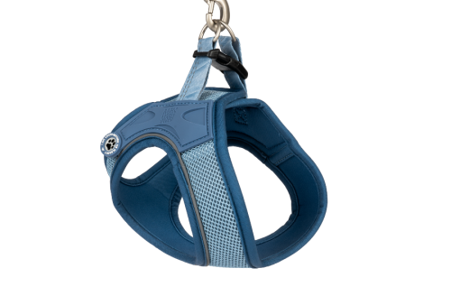 Uprząż dla psa Max &amp; Molly Air Vest Matrix 2.0, lekka siateczka mesh i neopren, odblaskowe lamówki, dwa D-ringi, zintegrowany identyfikator GOTCHA! Smart ID z kodem QR i lokalizacją GPS, kolor niebieski