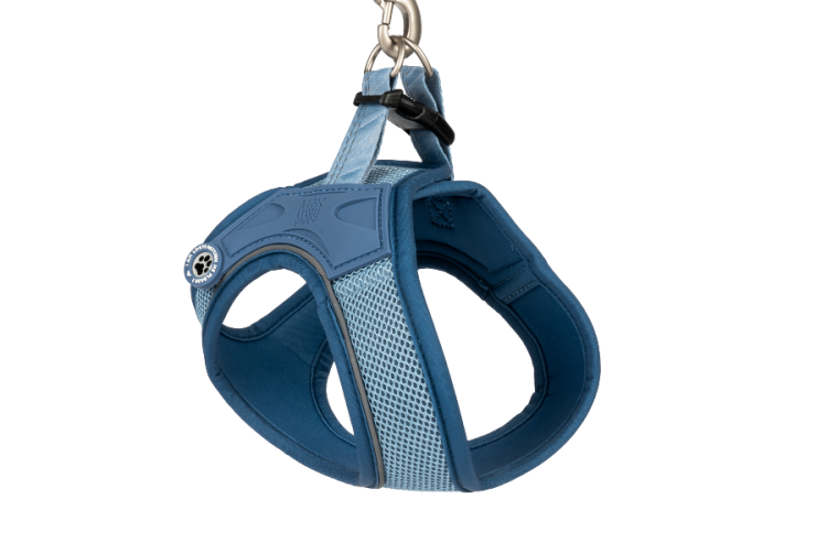 Uprząż dla psa Max &amp; Molly Air Vest Matrix 2.0, lekka siateczka mesh i neopren, odblaskowe lamówki, dwa D-ringi, zintegrowany identyfikator GOTCHA! Smart ID z kodem QR i lokalizacją GPS, kolor niebieski