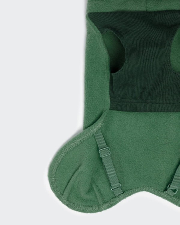 Zielona bluza dla psa PAIKKA Seawool Shirt, z ekologicznej tkaniny Seawool (muszle ostryg i recykling), antybakteryjna, ciepła i oddychająca, z regulowanym kołnierzem