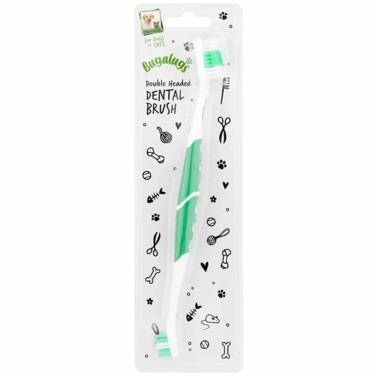 bugalugs double ended dental brush szczoteczka do zebów dla psa i kota dwustronna