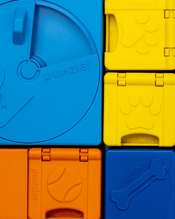 Pawzler Rainbow Set, modułowa zabawka edukacyjna dla psa, puzzle na smakołyki Poziom 1-3, rozwija koncentrację, bezpieczny materiał, można myć w zmywarce