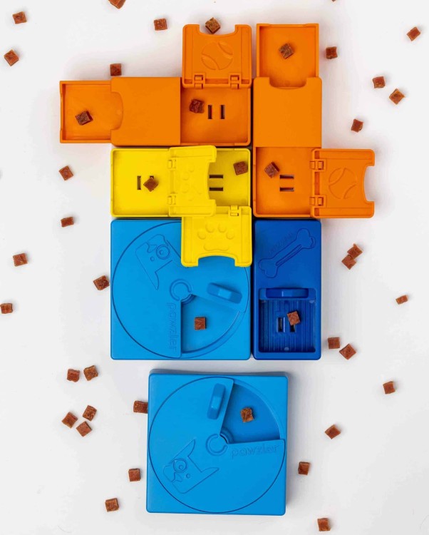 Pawzler Rainbow Set, modułowa zabawka edukacyjna dla psa, puzzle na smakołyki Poziom 1-3, rozwija koncentrację, bezpieczny materiał, można myć w zmywarce