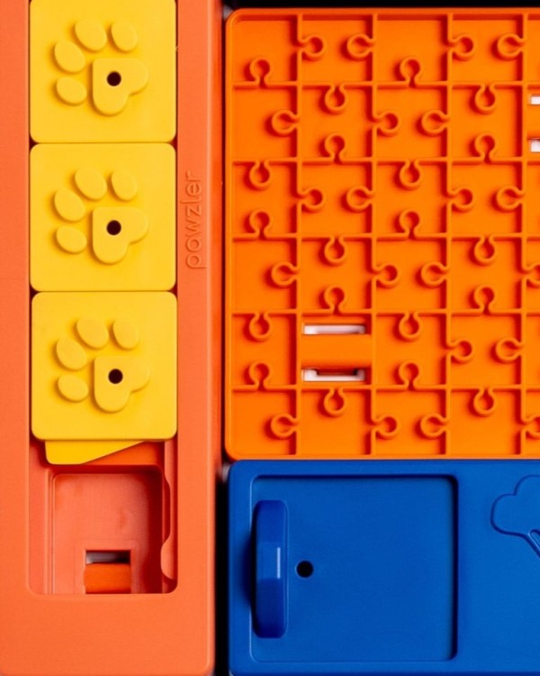 Zestaw Pawzler Beginner Set, interaktywna zabawka logiczna Poziom 1 dla psa, puzzle na smakołyki z bezpiecznego silikonu, rozwija węch i koncentrację