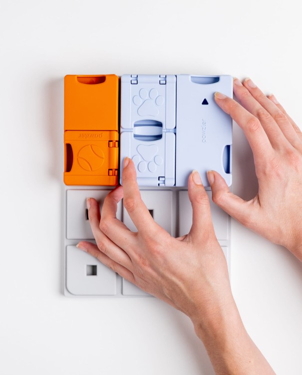 Pawzler Genius Set, zaawansowana interaktywna zabawka logiczna Poziom 3 dla psa, modułowe puzzle na smakołyki, do stymulacji umysłowej, można myć w zmywarce