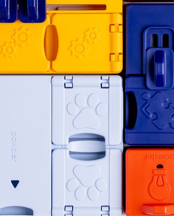 Pawzler Genius Set, zaawansowana interaktywna zabawka logiczna Poziom 3 dla psa, modułowe puzzle na smakołyki, do stymulacji umysłowej, można myć w zmywarce