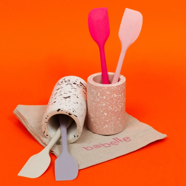 Szpatułka Babelle Lickmat Spatula z silikonu spożywczego BPA-Free, do precyzyjnego i szybkiego rozsmarowywania karmy na macie do lizania dla psa