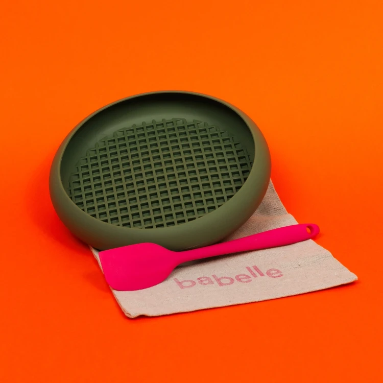 Szpatułka Babelle Lickmat Spatula z silikonu spożywczego BPA-Free, do precyzyjnego i szybkiego rozsmarowywania karmy na macie do lizania dla psa