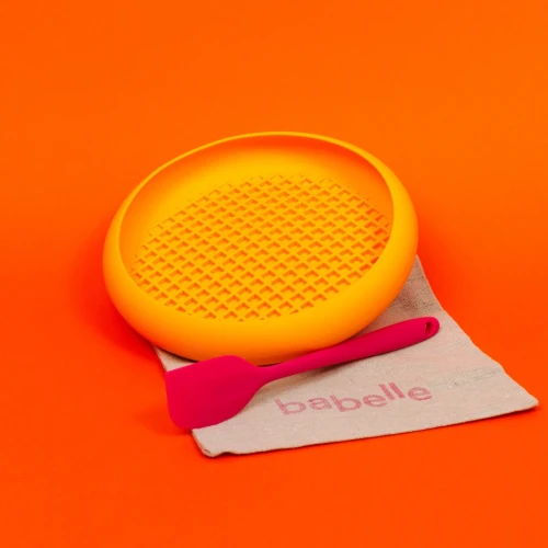 Szpatułka Babelle Lickmat Spatula z silikonu spożywczego BPA-Free, do precyzyjnego i szybkiego rozsmarowywania karmy na macie do lizania dla psa