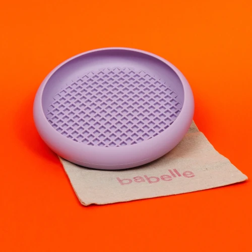 Babelle The Circle, okrągła mata do lizania z uniesionymi brzegami, z silikonu spożywczego BPA-Free, spowalnia jedzenie i pomaga psu redukować stres
