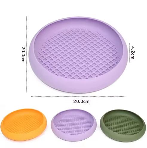 Babelle The Circle, okrągła mata do lizania z uniesionymi brzegami, z silikonu spożywczego BPA-Free, spowalnia jedzenie i pomaga psu redukować stres