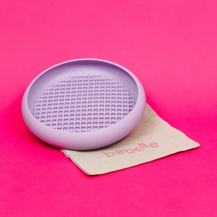 Babelle The Circle, okrągła mata do lizania z uniesionymi brzegami, z silikonu spożywczego BPA-Free, spowalnia jedzenie i pomaga psu redukować stres