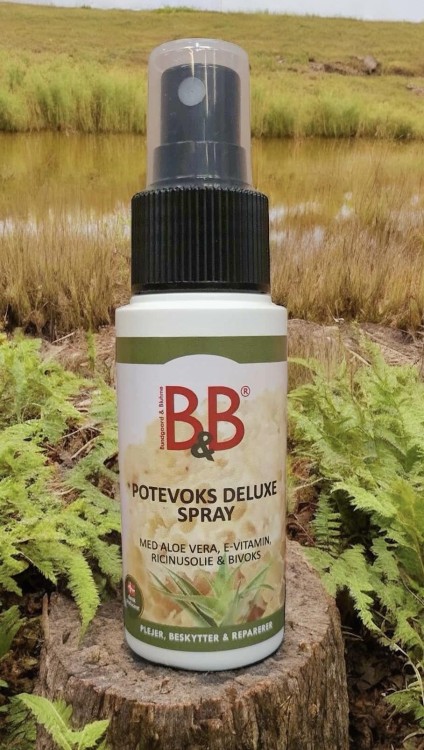 B&amp;B Potevoks Deluxe Spray, szybkoschnąca woskowa ochrona na opuszki łap psa, z aloesem, olejem rycynowym i lanoliną, zapobiega pęknięciom