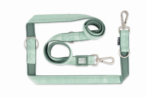 Smycz wielofunkcyjna dla psa Max &amp; Molly Matrix 2.0, regulowana długość (7 funkcji), neoprenowa wyściółka, odblaskowe szwy, obrotowe karabińczyki 360°, długość 200 cm zielona