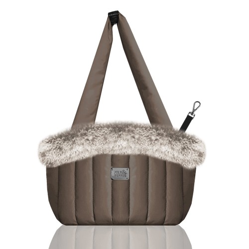 Torba transportowa dla psa Milk &amp; Pepper Nanouk Carry Bag, pikowany poliester, wodoodporna powłoka, wnętrze z mikrofuterka i wyjmowaną poduszką, otwierana z obu stron