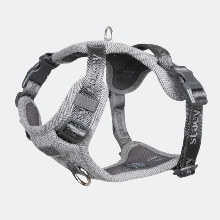 Szelki dla psa Staey Elma Dog Harness Dusty Blue, duński design, z miękką wyściółką i dwoma D-ringami, łatwe zakładanie, chronią szyję i kręgosłup