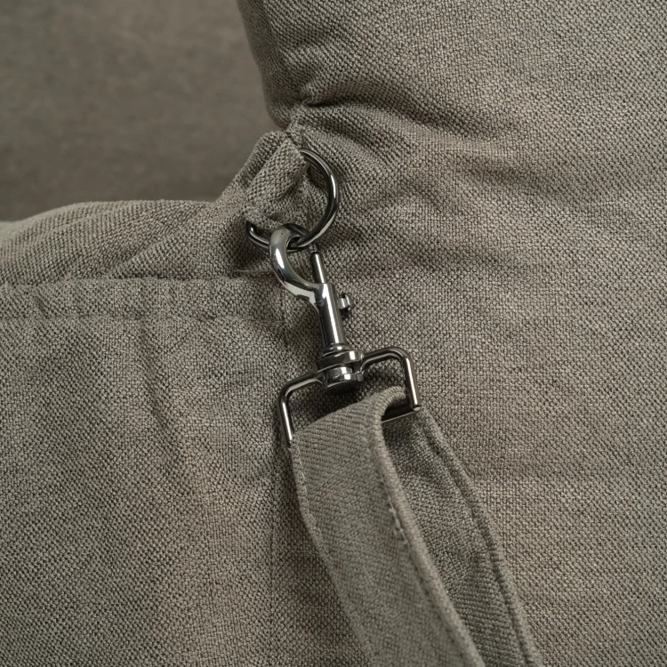 Wielofunkcyjny fotelik samochodowy dla psa Staey Lara 2.0 w kolorze taupe, 3w1: fotelik, legowisko i torba podróżna, zintegrowana smycz bezpieczeństwa